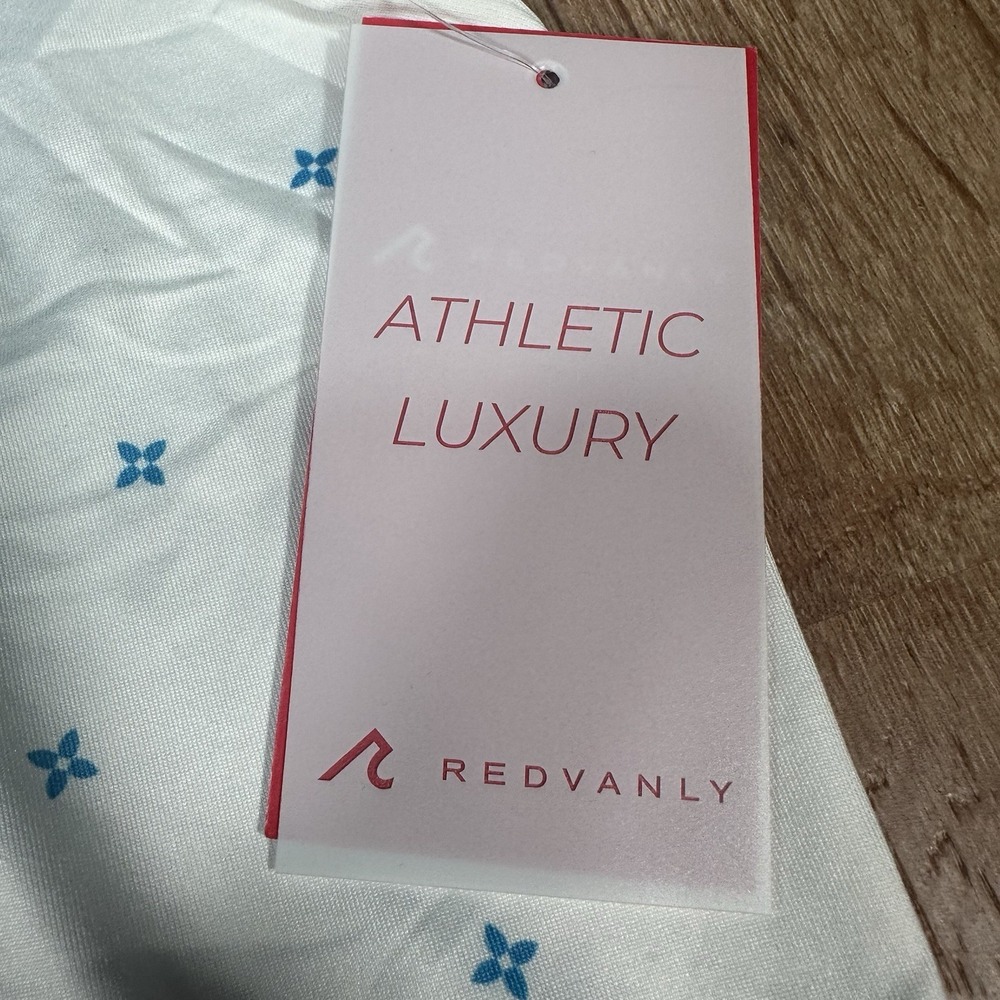 NEW Redvanly Men's Size XL Short Sleeve White  Blue Shirt Savile Polo Golf - Picture 5 of 9